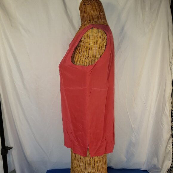 Ladies JUSTINE TODD Silk Shell in Coral - P - Picture 2 of 4